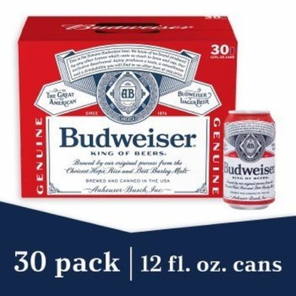 Bud 30 Pk Cans 12OZ