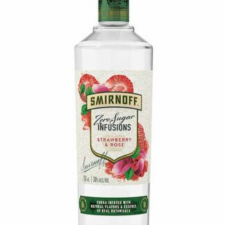 Smirnoff Zero Sugar Strawberry & Rose 750ML